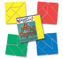 Four Tricky Tangram puzzles