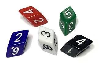 D6 Opaque 1-5 and symbol Individual Dice