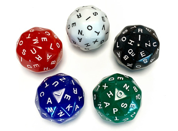 Photograph of alphabet dice